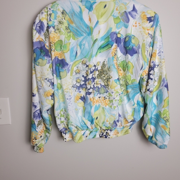 Vintage Floral Jacket Small Full Zip - Picture 10 of 11